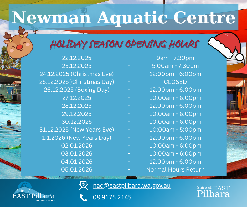 Newman Aquatic Centre - Holiday Season 25/26