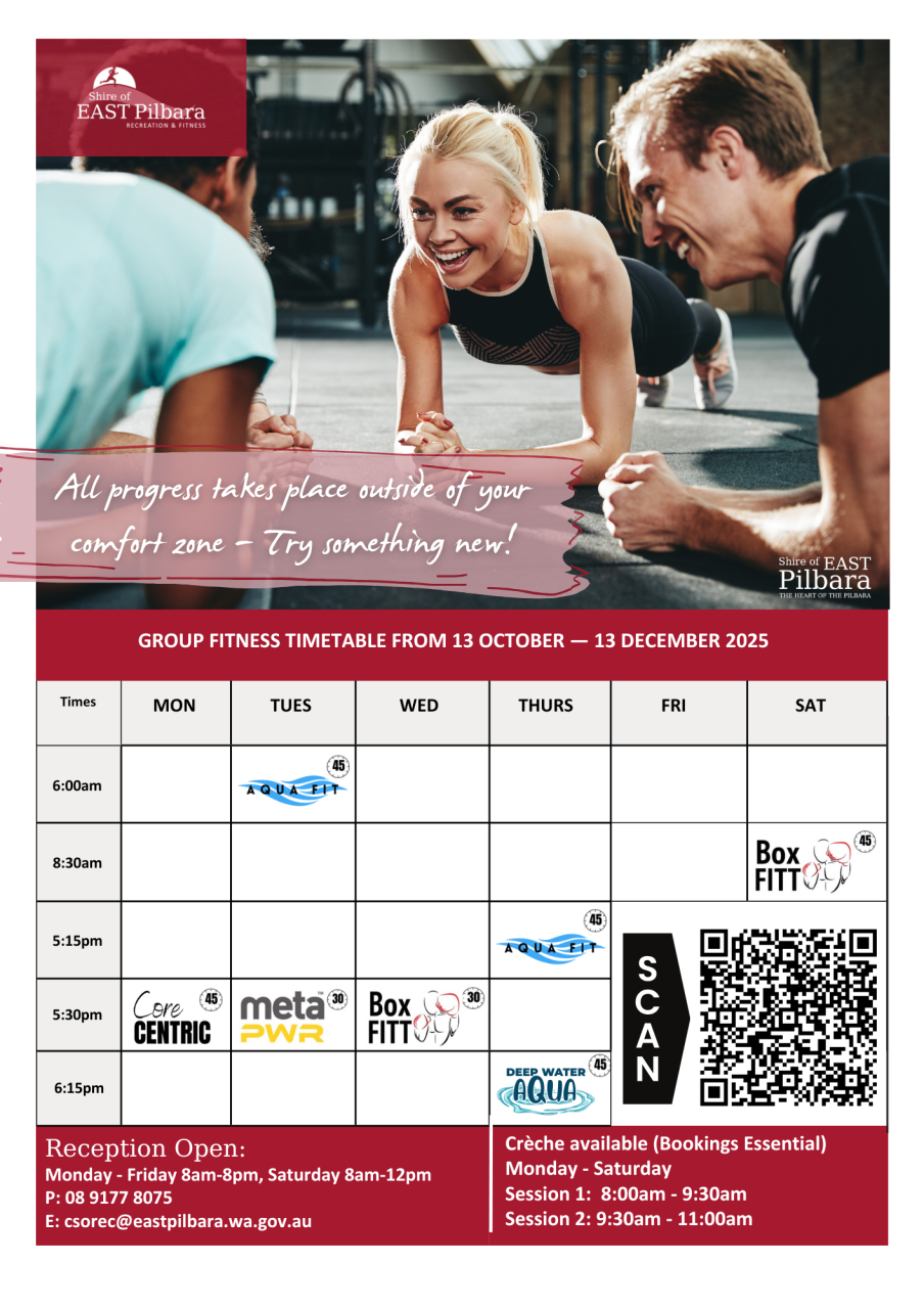 Group Fitness TimeTable 