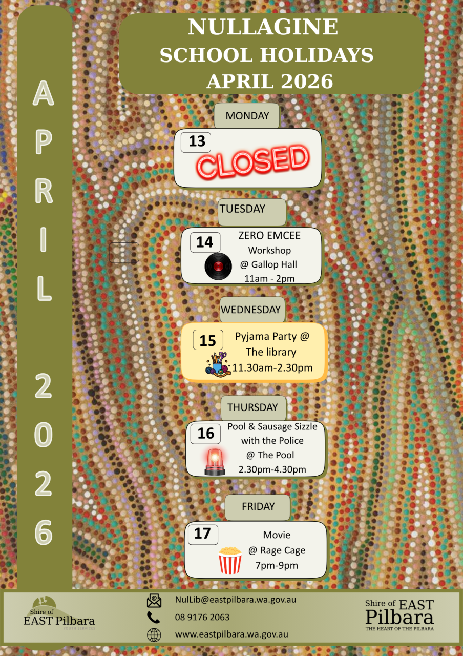 April School Holidays Nullagine 