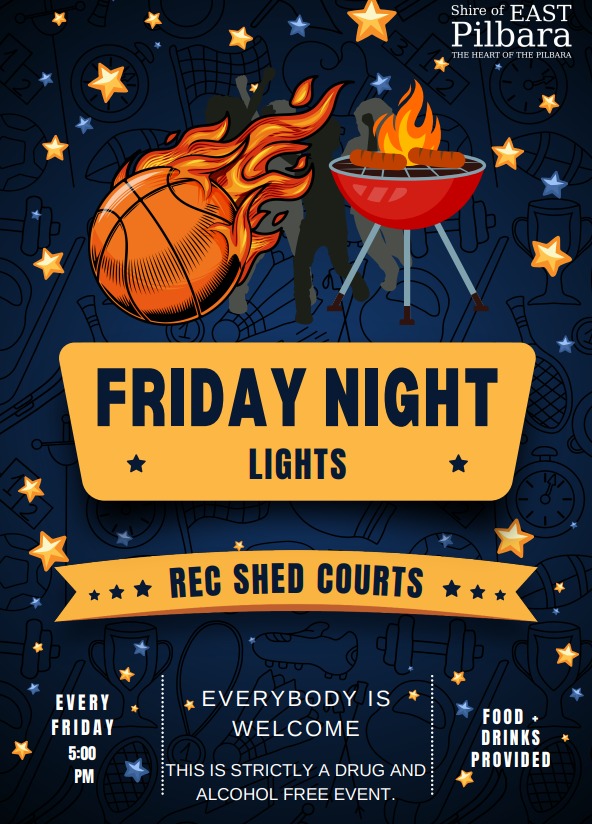 Friday Night Lights at the Rec Shed Courts - Marble Bar