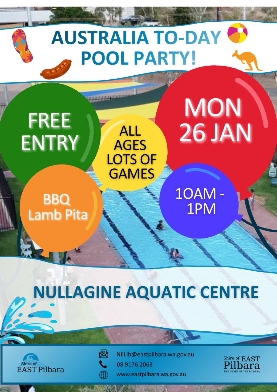 AUSTRALIA TO-Day  pool party! - Nullagine