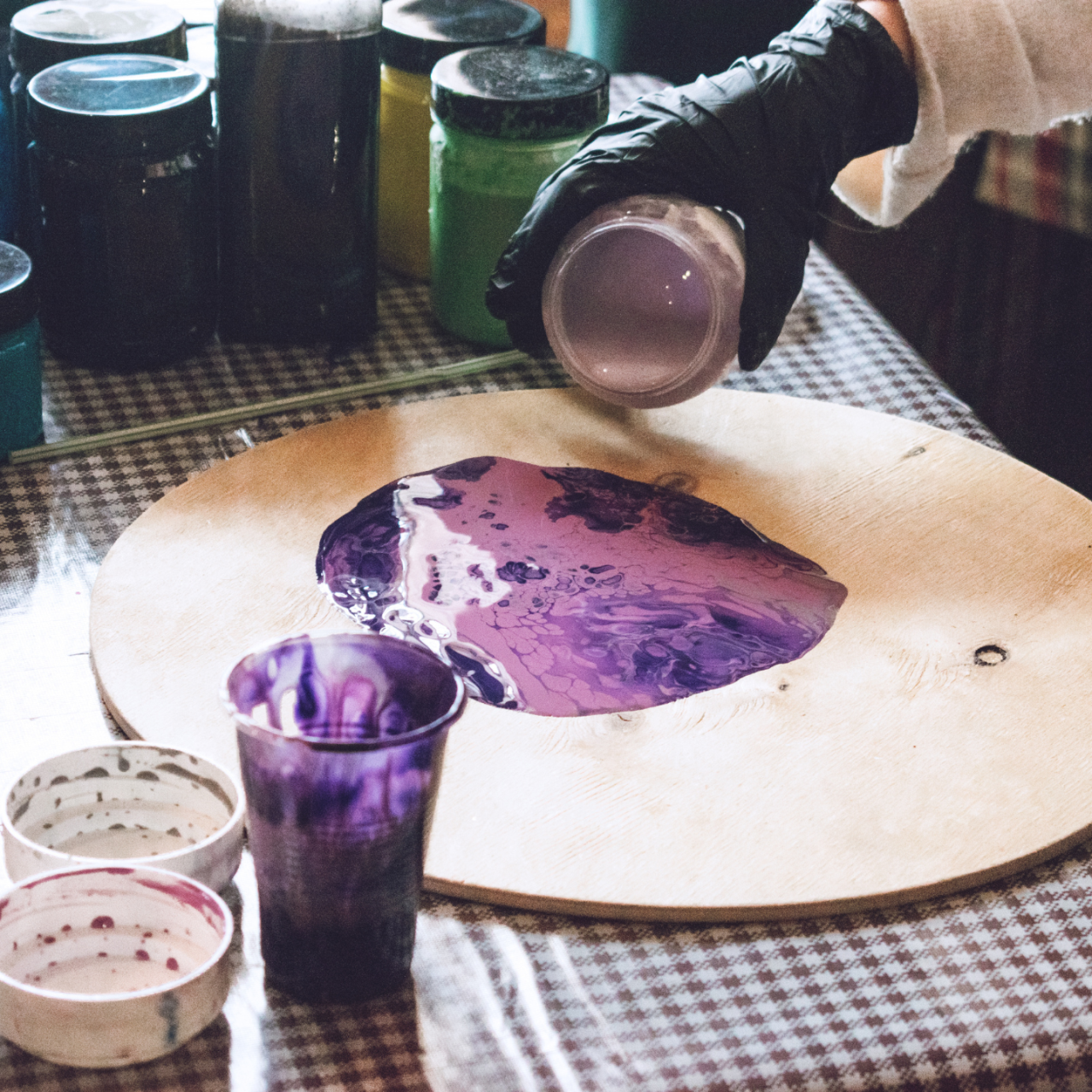 Paint Pouring Adult Workshop