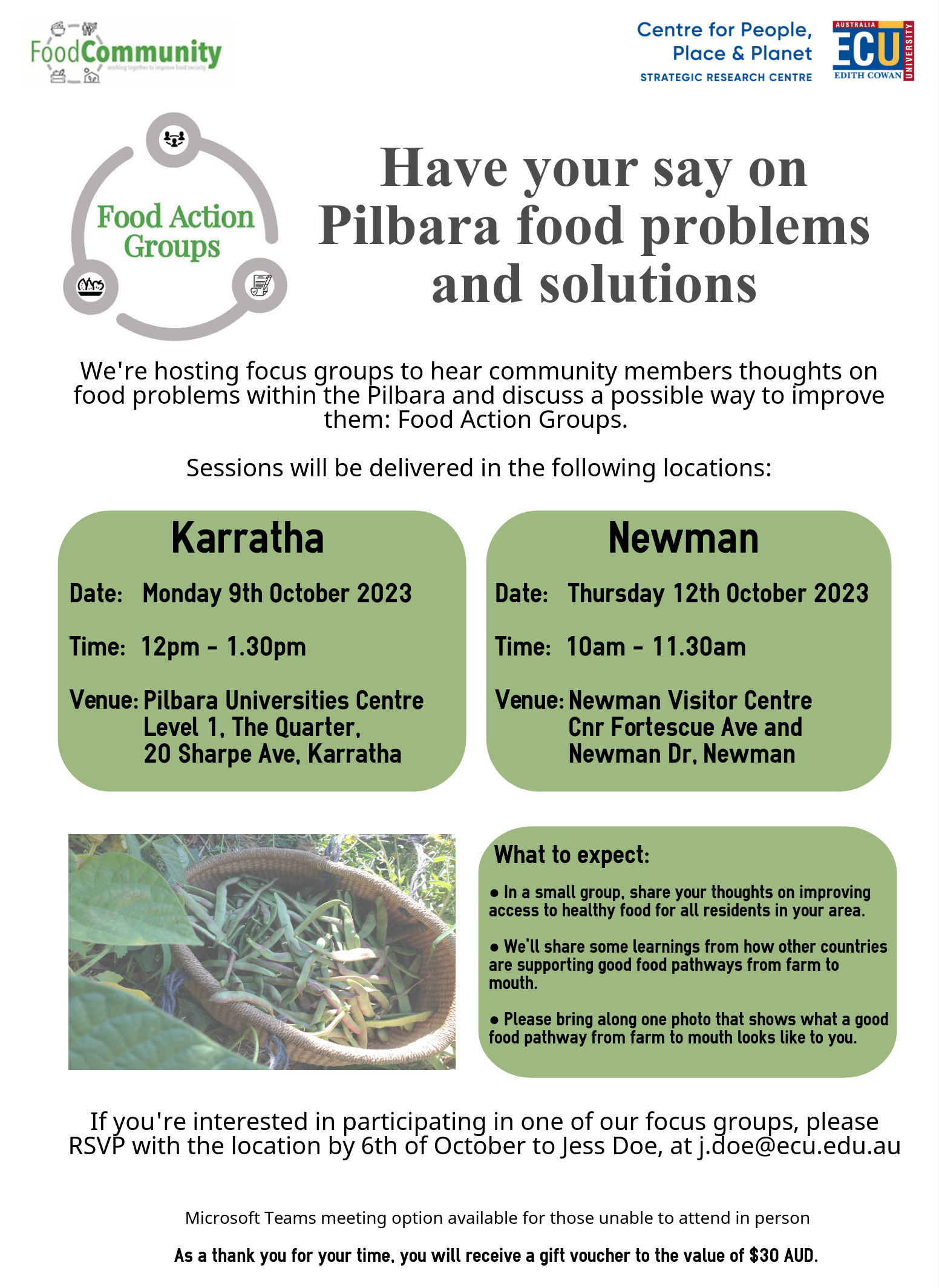 Food Action Group Community Sessions
